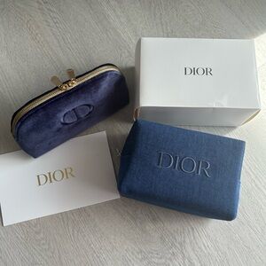 Dior Navy Blue Cosmetic Bag